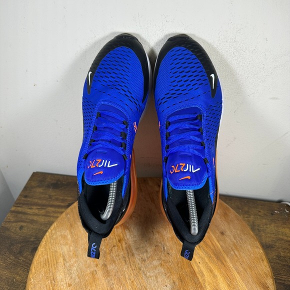 Nike Air Max 270 Blue Orange Running Shoes Sneakers Mens Size 10 AH8050-401 - Picture 4 of 8